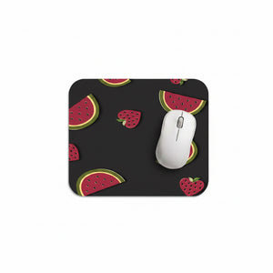 Mouse pad with watermelon pattern on a gray background
